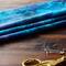 10 yd. Full Bolt: Feldman Premium Indonesian Batik Turquoise & Royal Purple Tie Dye Fabric